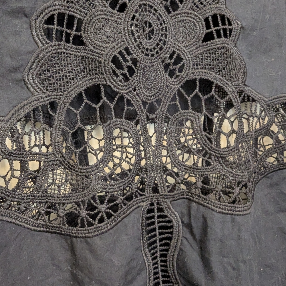 FREE PEOPLE Bittersweet LaceUp Blouse Whimsigoth Bewitching - Picture 6 of 7